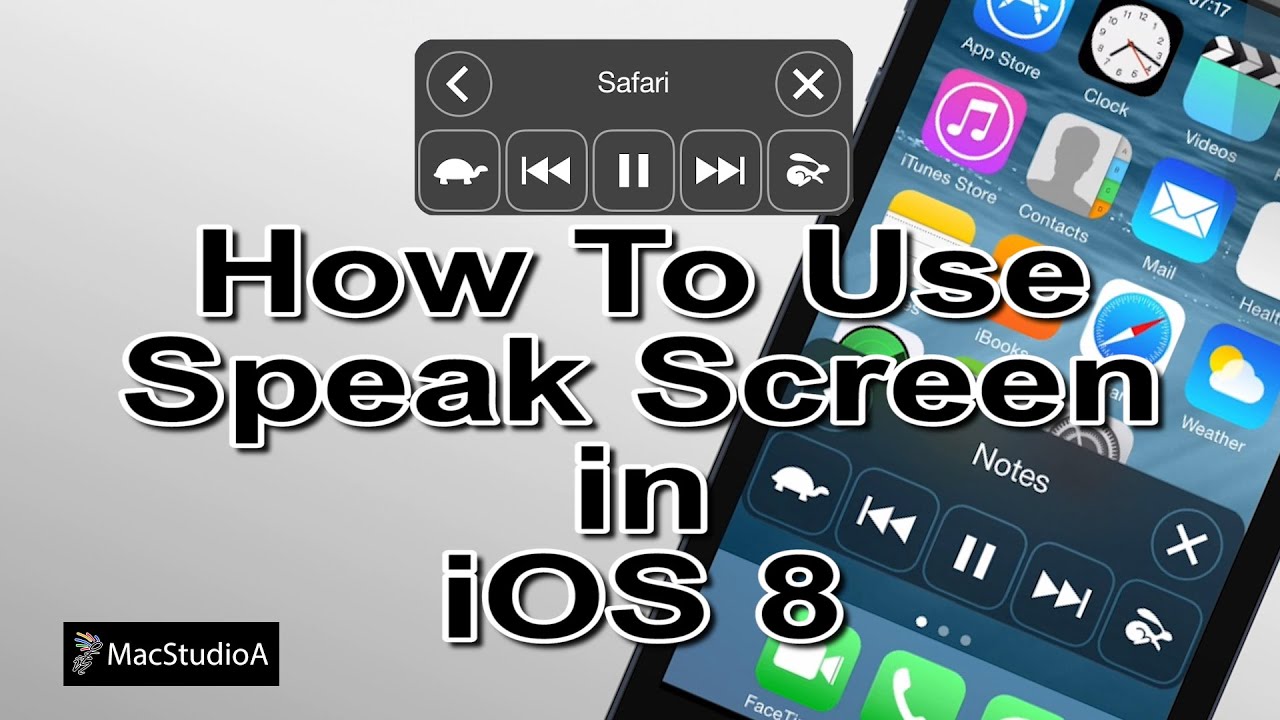 Using Speak Screen in iOS 8 - YouTube