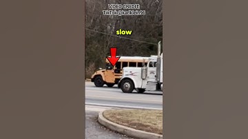 Trucker Passes School Bus & Gets Instant Karma😂