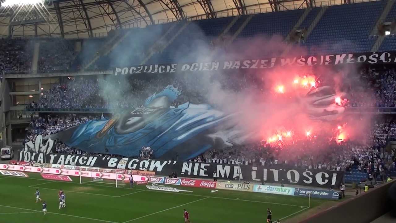 www.LechPoznan.Com: Lech Poznań - Wisła Kraków (oprawa kibiców Lecha - 04.05.2013)