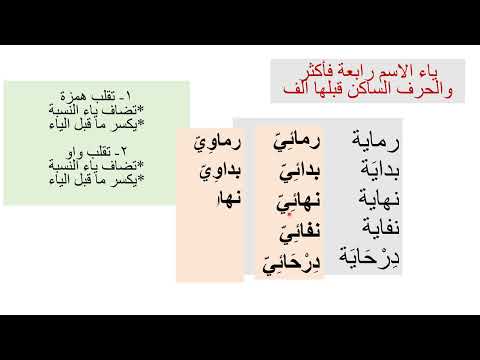 النسب إلى ما آخره ياء أو واو مفردة قبلها ساكن