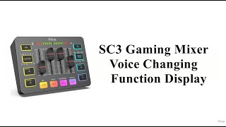 [Showcase] of the FIFINE AmpliGame SC3 Gaming, Streaming Audio Mixer Voice Changing Function Display