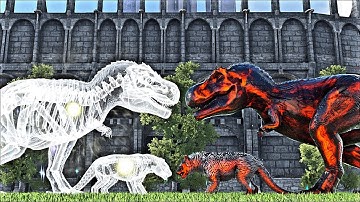 ALL CHAOS CREATURES VS ALL SPIRIT CREATURES (ARK SURVIVAL EVOLVED BATTLE ROYALE DINOSAURS)