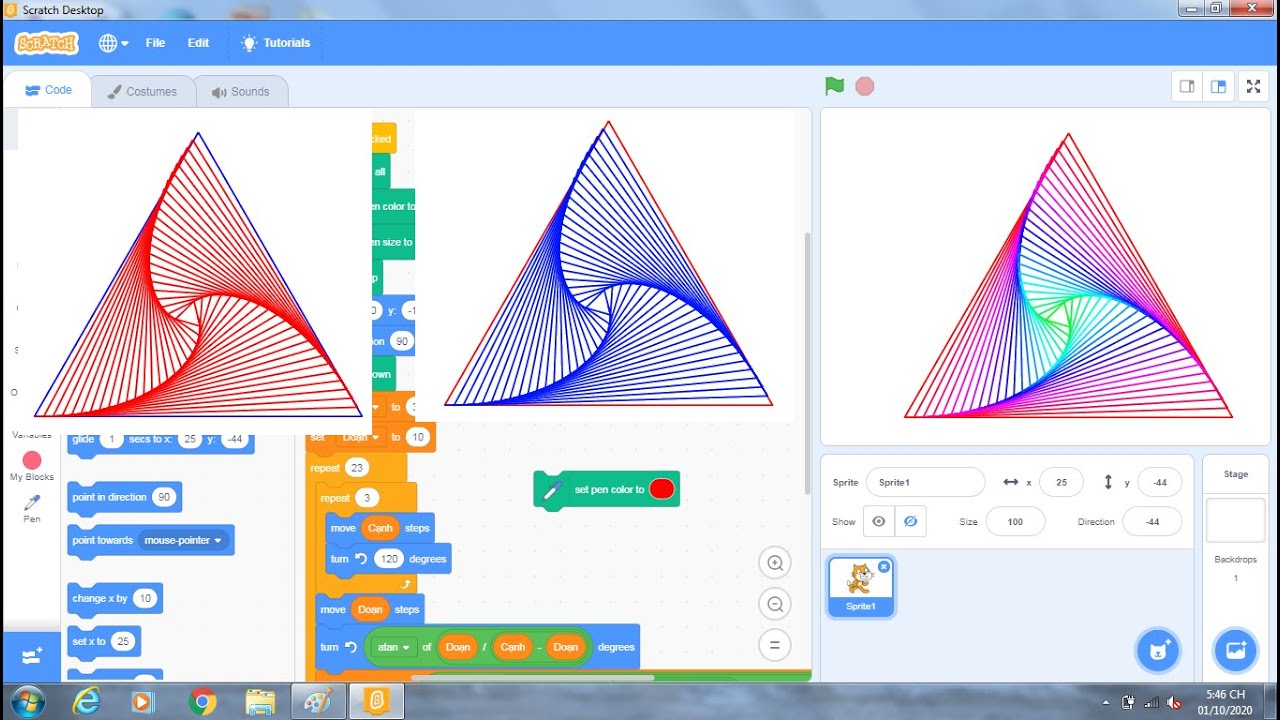 Lập Trình Scratch Vẽ Hình Tam Giác Xoay Lồng Nhau-10- 2020|VĐD ...