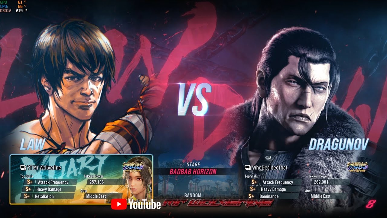 TEKKEN 8 | Mr Wolverine (Law) vs Dragunov | Intense Ranked Match 🔥❄️