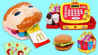 Mr. Play Doh Head Road Trip McDonalds Drive Thru Happy Meal Lunch Time & Surprise Toys Opening
