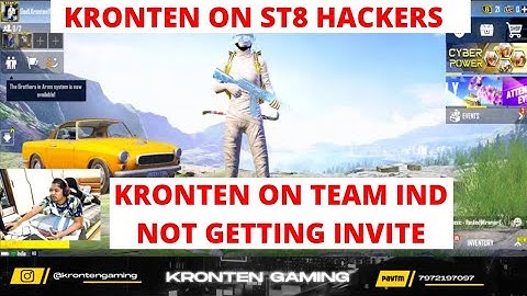 Kronten react On St8 Hackers || Kronten On Team IND Not Getting Invite
