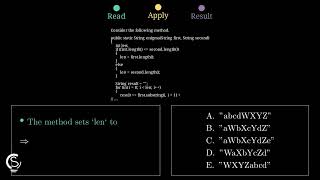 2024 AP CSA MCQ Question 12 - String Manipulation and Loop Control