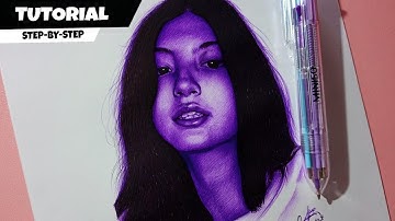 How To Draw with Ballpoint Pen | STEP BY STEP (Full-Process) | Realistic Drawing | Tutorial