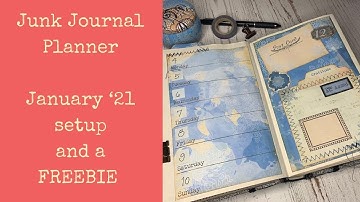 Altered Book Bullet Junk Journal Planner January 2021 Setup