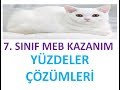 7. SINIF YÜZDELER MEB KAZANIM KAVRAMA TESTİ 2019