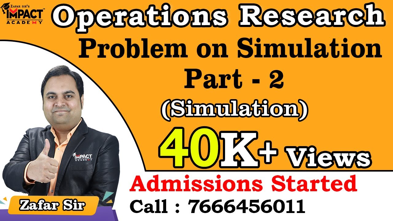 Problem on Simulation Part - 2 | Simulation | Operations Research 