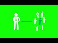 Business leader role icon green screen | animated icon green screen