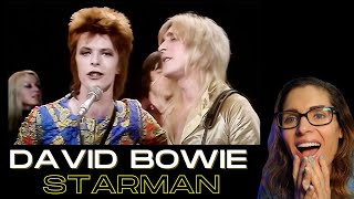 LucieV Reacts for the first time to David Bowie - Starman (Top Of The Pops, 1972)