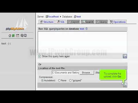 Managing MySQL databases with PHPMyAdmin in cPanel by iPwebGroup.com