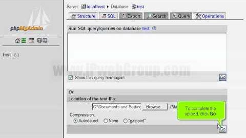 Managing MySQL databases with PHPMyAdmin in cPanel by iPwebGroup.com