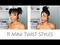 11 Mini Twist Styles for Short/Medium Hair in 6 minutes