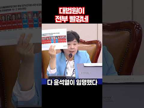 대법원이 전부 빨갛네...다 윤석열이 임명했다 (feat.서영교)