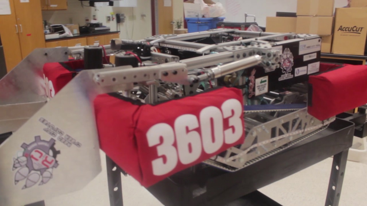 RCHS Robotics team refueling for competition - YouTube