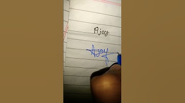 Ajay name signature style #viral #video #handwritingsignaturestyle  #shortvideo  #signature #status.