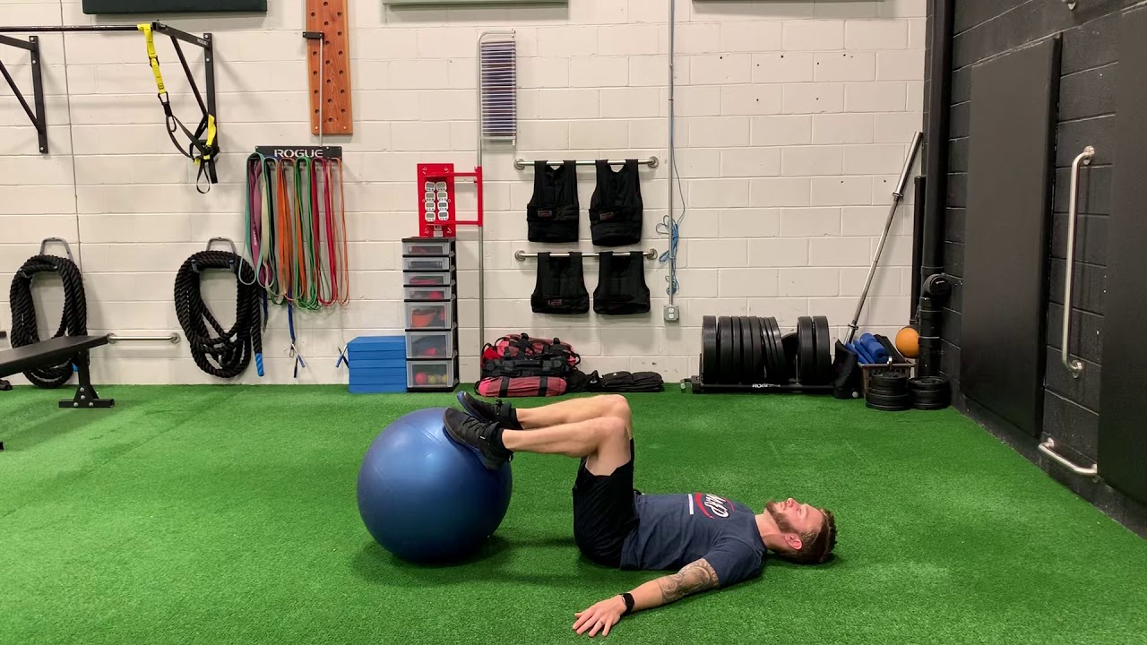 Stability Ball Calf Raise - YouTube