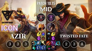 OMG icon Azir vs Twisted Fate Mid - KR Patch 10.15