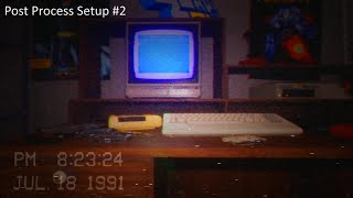 Unreal Engine Animated CRT VCR Effects - Post Process Material