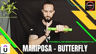 TUTORIAL DE NUNCHAKU - MARIPOSA O BUTTERFLY UNDER ARM SPIN (ESPAÑOL) - CHAKOS 쌍절곤 双节棍 ट्यूटोरियल 教程