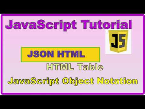 JSON JavaScript HTML | JavaScript HTML Table