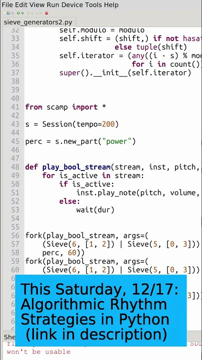 Sieve-based Rhythms in Python