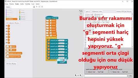 Arduino Scratch modülü 5: 7 Segment display kullanımı