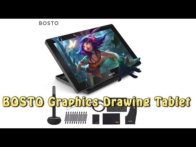 BOSTO 16HD 15.6 Inch Graphics Drawing Tablet - YouTube