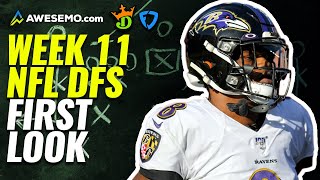 NFL DFS First Look Week 11 DraftKings, Yahoo, FanDuel Daily Fantasy Picks | NFL DFS Strategy Show
