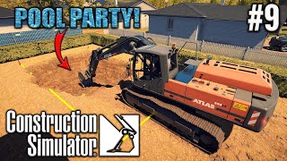 NEW CONSTRUCTION SIMULATOR 2022 | #9 | POOL PARTY! | PS5.