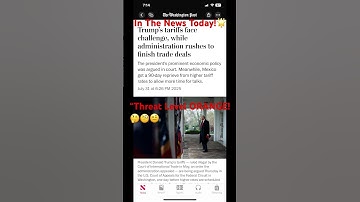 Thumbnail of “Threat Level ORANGE!”🤔🧐🤨InTheNewsToday!🌟08-01-25 #dubaichocolate #taylorswift #news #trending