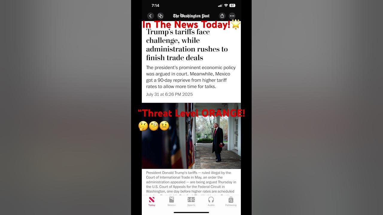 “Threat Level ORANGE!”🤔🧐🤨InTheNewsToday!🌟08-01-25 #dubaichocolate #taylorswift #news #trending