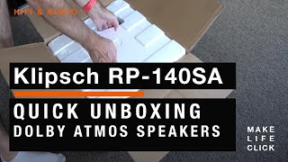 Klipsch RP-140SA Dolby Atmos Height Speaker Unboxing