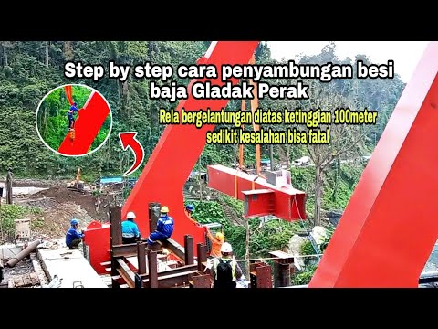 Step by step cara penyambungan besi baja Gadak Perak || sedikit kesalahan bisa berakibat fatal