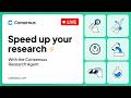 Webinar: The Consensus Research Agent
