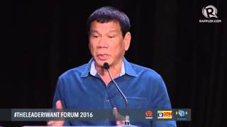Download Lagu WATCH: Rodrigo Duterte's speech at the #TheLeaderIWant Forum MP3