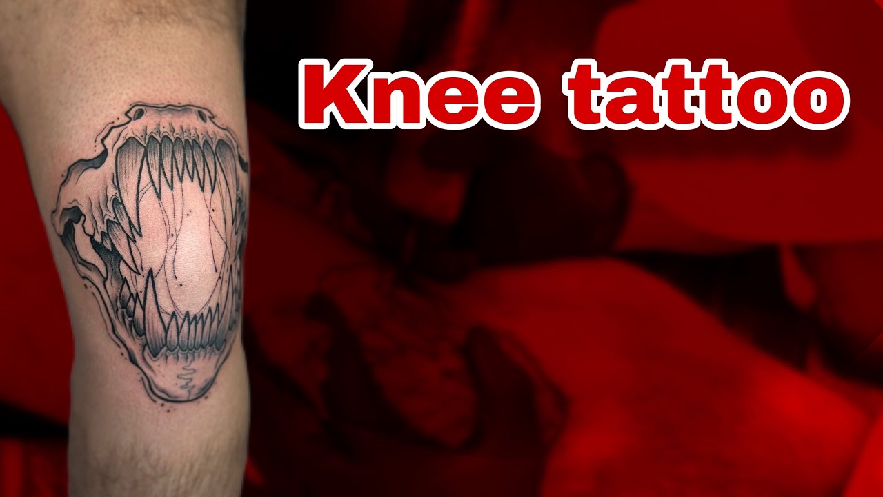 Knee tattoo time lapse / how to tattoo kneecaps 😎😍 - YouTube