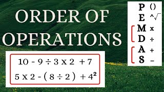 ORDER OF OPERATIONS INCLUDING EXPONENTS AND PARANTHESES. PEMDAS explained in detail - Amazing Maths