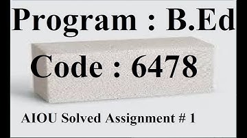 AIOU Code 6478 Solved Assignment No 1 Spring 2024 | Baloch Academy