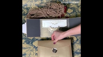 Thiệp cưới kiểu sách ép lún – cắt laser