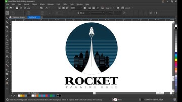 HOW TO CREATE SIMPLE ROCKET LOGO DESIGN IN CORELDRAW | CORELDRAW TUTORIALS | DOCTOR DESIGN