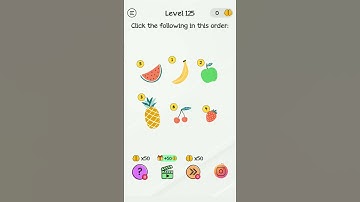 Braindom 1 Level 125 Click the following in this order, Solution Walkthrough