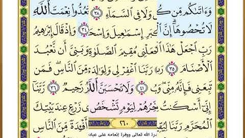 الصفحة ( 260) من القرآن الكريم سورة ابراهيم _ مصحف التقسيم الموضوعي _