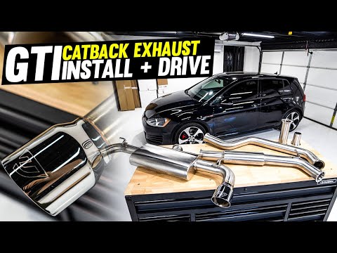 GTI Unitronic Catback Exhaust Install & Canyon Driving - YouTube