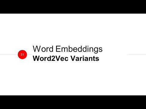 ADL Lecture 4.5: Word2Vec Variants 各種訓練的變化方式 (21/03/22)