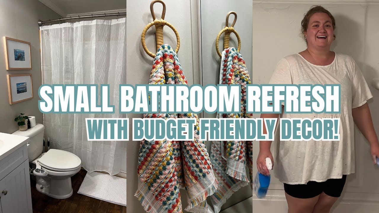 SMALL BATHROOM REFRESH ON A BUDGET | BATHROOM DECOR IDEAS | CLEAN AND ...