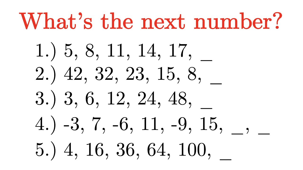 Number Series: What'S The Next Number? [With English Subtitles]